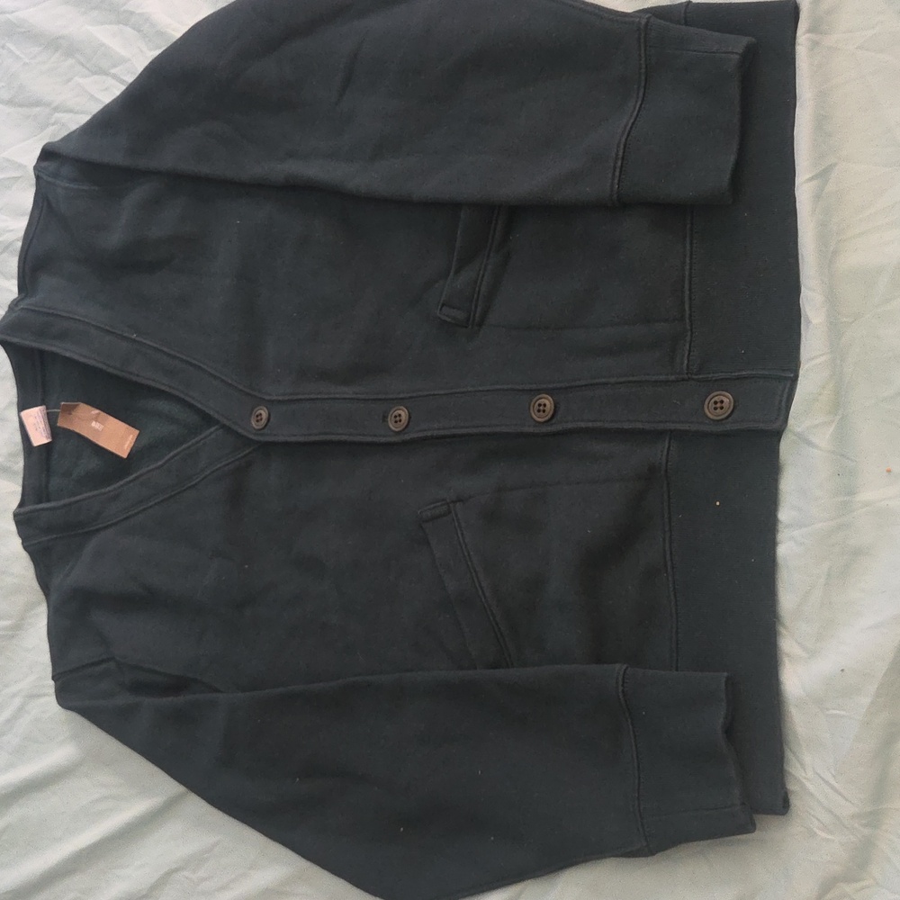 J. Crew Men's Dark Green Cardigan Sweater